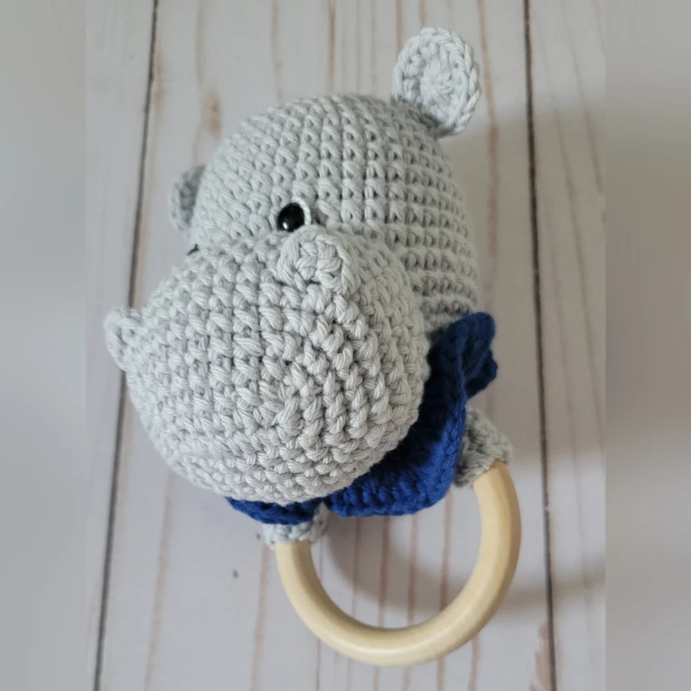 Handmade Crochet Bunny Rattle - Picture 2 of 3